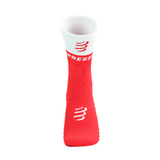  Tất Chạy Bộ Compressport Mid Compression Socks V2.0 - Fluo Red/White 