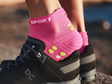  Tất chạy bộ Compessport Unisex's Pro Racing Socks V4.0 Run Low - Fluo Pink/Primerose 