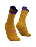  Tất thể thao Compressport - Pro Racing Socks v4.0 Run High - SAFFRON/DAZZ BLUE 