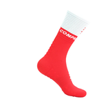  Tất Chạy Bộ Compressport Mid Compression Socks V2.0 - Fluo Red/White 