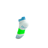 Tất Thể Thao Compressport Pro Racing Socks v4.0 Run Low - White/Norse Blue/Neon Green 
