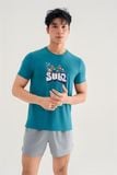  Áo T-shirt Nam Sub2 Sub2 Signature - Teal Blue 