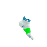  Tất Thể Thao Compressport Pro Racing Socks v4.0 Run Low - White/Norse Blue/Neon Green 