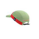  Mũ Chạy Bộ Compressport 5 Panel Light Cap - Nile/Fluo Red 