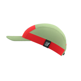  Mũ Chạy Bộ Compressport 5 Panel Light Cap - Nile/Fluo Red 
