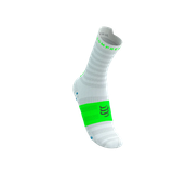  Tất Chạy Bộ Compressport Pro Racing Socks v4.0 Ultralight Run High - White/Norse Blue 