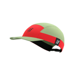  Mũ Chạy Bộ Compressport 5 Panel Light Cap - Nile/Fluo Red 