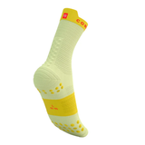  Tất chạy bộ Compressport Pro Racing Socks v4.0 Run High - Yellow/Fluo Red 