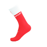 Tất Chạy Bộ Compressport Mid Compression Socks V2.0 - Fluo Red/White 