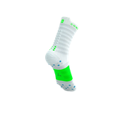  Tất Chạy Bộ Compressport Pro Racing Socks v4.0 Ultralight Run High - White/Norse Blue 