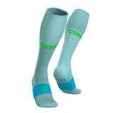  Tất Thể Thao Compressport Unisex's Full Socks Run - Ether/Norse Blue 