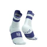  Tất Thể Thao Compressport Pro Racing Socks v4.0 Run High - Star White/Oriental Blue 