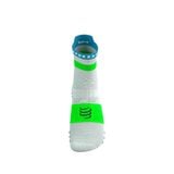  Tất Thể Thao Compressport Pro Racing Socks v4.0 Run High - White/Norse Blue/Neon Green 