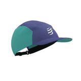  Mũ Chạy Bộ Compressport 5 Panel Light Cap - Orient Blue/Pool Blue 