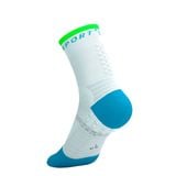  Tất chạy bộ Compressport Pro Marathon Socks v2.0 - White/Norse Blue/Neon Green 