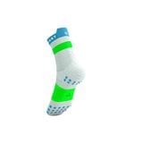  Tất Thể Thao Compressport Pro Racing Socks v4.0 Run High - White/Norse Blue/Neon Green 