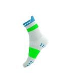  Tất Thể Thao Compressport Pro Racing Socks v4.0 Run High - White/Norse Blue/Neon Green 