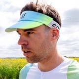  Mũ Chạy Bộ Compressport Pro Racing Visor - Star White/Blue Green 
