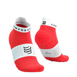  Tất chạy bộ Compressport Unisex's Pro Racing Socks v4.0 Run Low - Fluo Red/White 