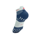  Tất Chạy Bộ Compressport Pro Racing Socks V4.0 Run Low - Blues/Sugar 