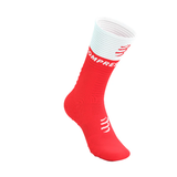  Tất Chạy Bộ Compressport Mid Compression Socks V2.0 - Fluo Red/White 
