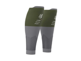  Băng bảo vệ bắp chân Compressport Unisex's 2V2 Calf Sleeve Rf - Green/Steel Grey 