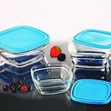  Bộ 3 hộp 3 size D900B03 Duralex - Freshbox Trắng trong 300ml Thủy Tinh Cường lực cao cấp Pháp 