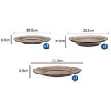 Bộ 3 dĩa D3123BC Duralex - Beau Rivage nâu khói Sepia 3 size Thủy tinh cường lực cao cấp Pháp [Chính Hãng] 