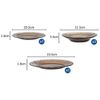  Bộ 3 dĩa D3123BC Duralex - Beau Rivage nâu khói Creole 3 size Thủy tinh cường lực cao cấp Pháp [Chính Hãng] 