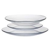  Bộ 3 dĩa D3168LA Duralex - Lys trong Clear 3 size Thủy tinh cường lực cao cấp Pháp [Chính Hãng] 