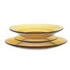 Bộ 3 dĩa D3168LD Duralex - Lys Vàng Amber 3 size Thủy tinh cường lực cao cấp Pháp [Chính Hãng]