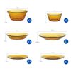  Bộ bàn ăn 12 D7012LD Duralex -  Lys vàng Amber Thủy tinh cường lực cao cấp Pháp 