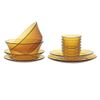 Bộ bàn ăn 12 D7012LD Duralex -  Lys vàng Amber Thủy tinh cường lực cao cấp Pháp