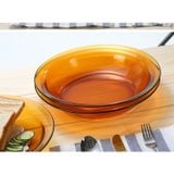  Dĩa thủy tinh D3018D Duralex - Lys vàng Amber -  28cm Thủy tinh cường lực cao cấp Pháp [Chính Hãng] 