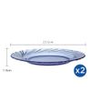  Bộ 2 dĩa D3001B Duralex - Beau Rivage Xanh Marine 23.5cm Thủy tinh cường lực cao cấp Pháp [Chính Hãng] 