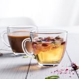  Bộ 6 tách và 6 dĩa D9007A Duralex - Gigogne trắng Clear 220ml Thủy tinh cường lực cao cấp Pháp [Chính Hãng] 
