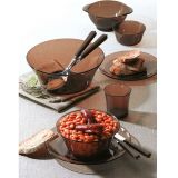  Bộ 6 tô D2007C Duralex - Lys Nâu khói Sepia 17cm Thủy tinh cường lực cao cấp Pháp [Chính Hãng] 