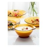  Bộ 4 tô có tay cầm D2005D Duralex - Lys vàng Amber 13.5cm Thủy itnh cường lực cao cấp Pháp 