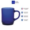 Bộ 6 ly có quai D4020F Duralex - Versailles Xanh Saphir 260ml  Thủy tinh cường lực cao cấp Pháp [Chính Hãng] 