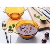 Bộ 4 tô có tay cầm D2005D Duralex - Lys vàng Amber 13.5cm Thủy itnh cường lực cao cấp Pháp 
