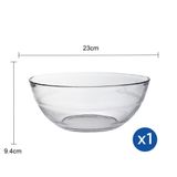  Bộ 1 tô D2018A Duralex - Gigogne trong Clear 23cm Thủy tinh cường lực cao cấp Pháp [Chính Hãng] 