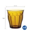  Bộ 6 ly D1027D Duralex - Picardie vàng Amber 250ml Thủy tinh cường lực cao cấp Pháp [Chính Hãng] 