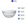 Bộ 6 tô D2027A Duralex - Gigogne Empilable trong Clear 20.5cm Thủy tinh cường lực cao cấp Pháp [Chính Hãng]