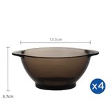  Bộ 4 tô D2005C Duralex - Lys Nâu khói Sepia 510ml Thủy tinh cường lực cao cấp Pháp [Chính Hãng] 