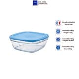  Hộp thực phẩm D9022A Duralex - Freshbox nắp xanh Blue 1150ml Thủy tinh cường lực Pháp 