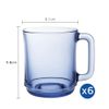  Bộ 6 ly có quai D4018B Duralex - Lys Xanh Marine 310ml Thủy tinh cường lực cao cấp Pháp [Chính Hãng] 