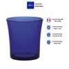 Bộ 6 ly D1011F Duralex -  Lys xanh Saphir  210 ml Thủy tinh cường lực cao cấp Pháp [Chính Hãng]