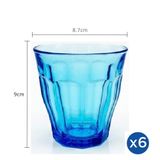  Bộ 6 ly D1027F Duralex - Picardie Xanh Saphir 250ml Thủy tinh cường lực cao cấp Pháp [Chính Hãng] 