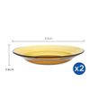 Bộ 2 dĩa D3011D Duralex - lys vàng Amber 23 cm Thủy tinh cường lực cao cấp Pháp [Chính Hãng] 