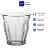  Bộ 6 ly D1027A Duralex - Picardie Trong Clear 250ml Thủy tinh cường lực cao cấp Pháp [Chính Hãng] 
